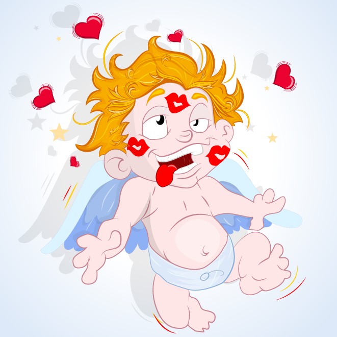 cartoon love theme 01 vector