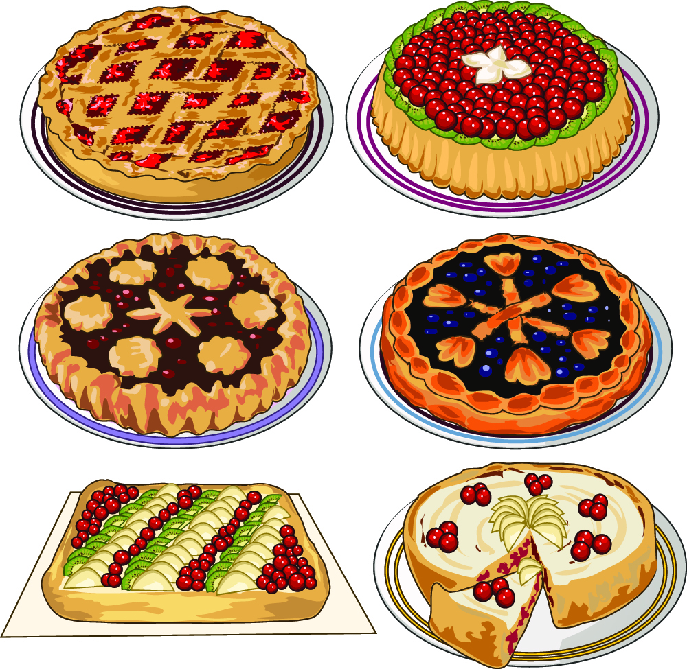 cartoon pastries 05 vector