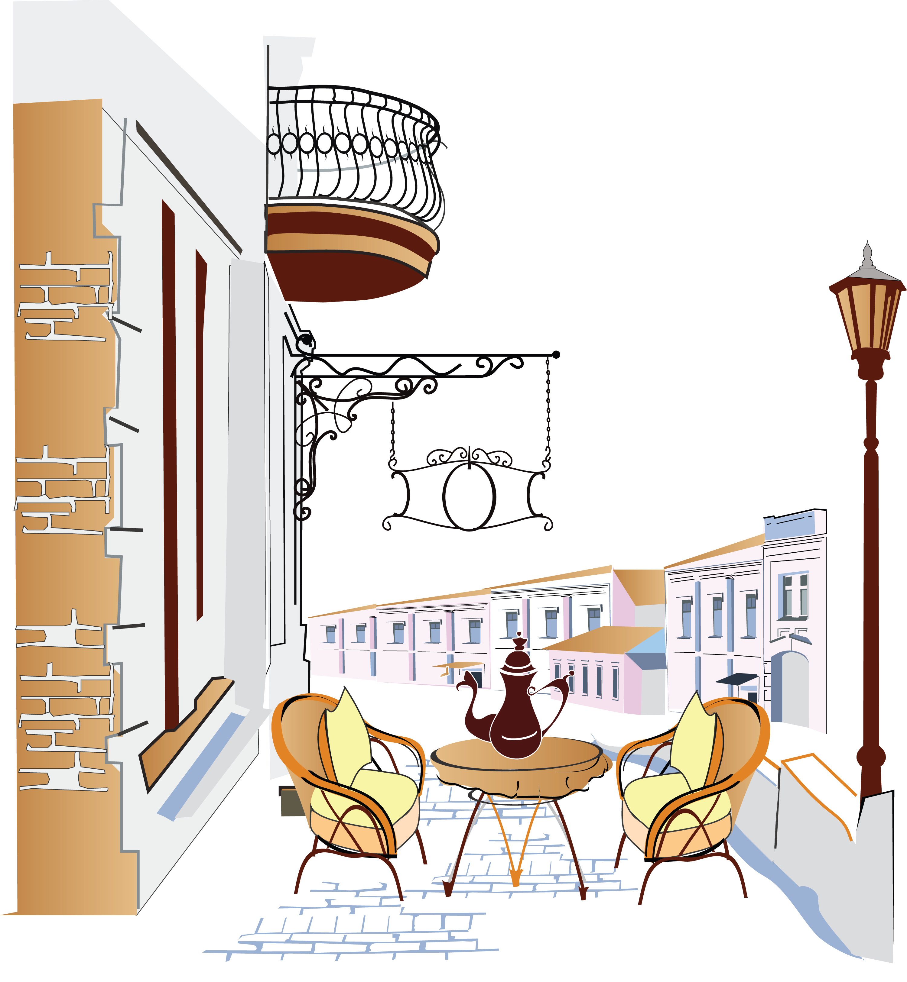 roadside cafes 04 vector