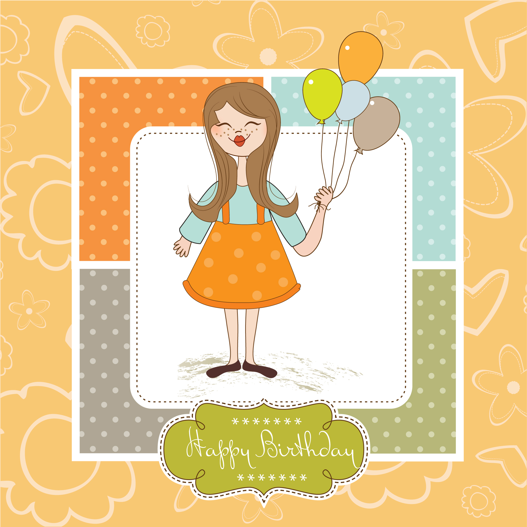 cute cartoon illustration 01 vector