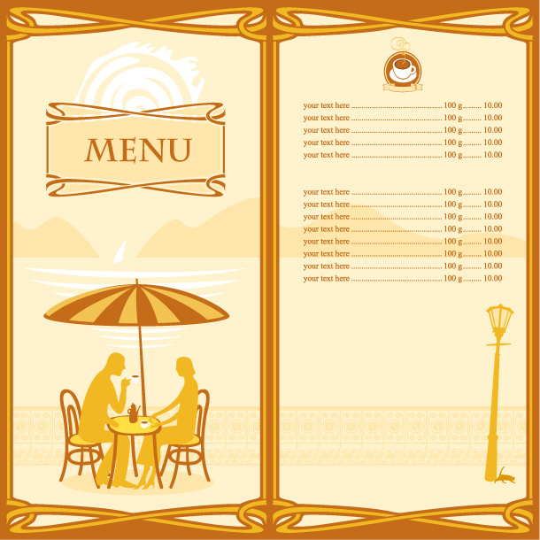 cartoon menus 01 vector