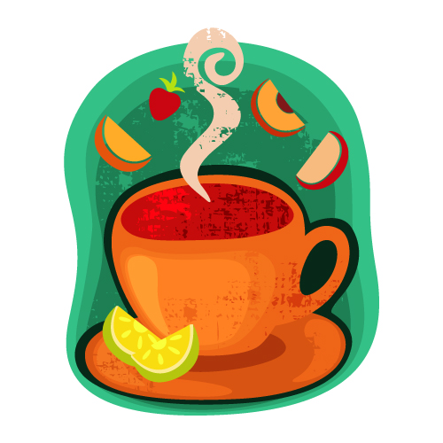 cartoon coffee cup stickers 04 vector