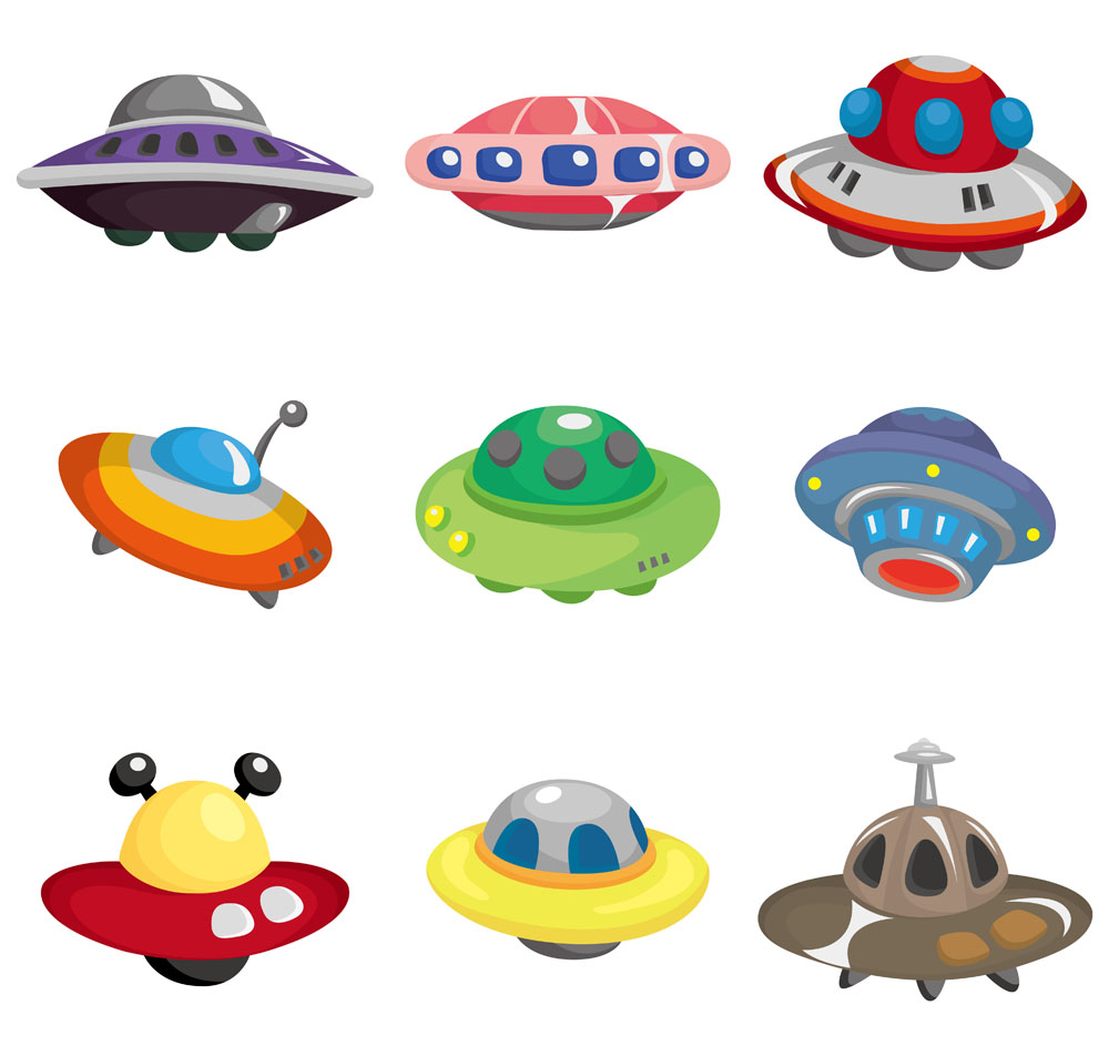 cartoon ufo 01 vector