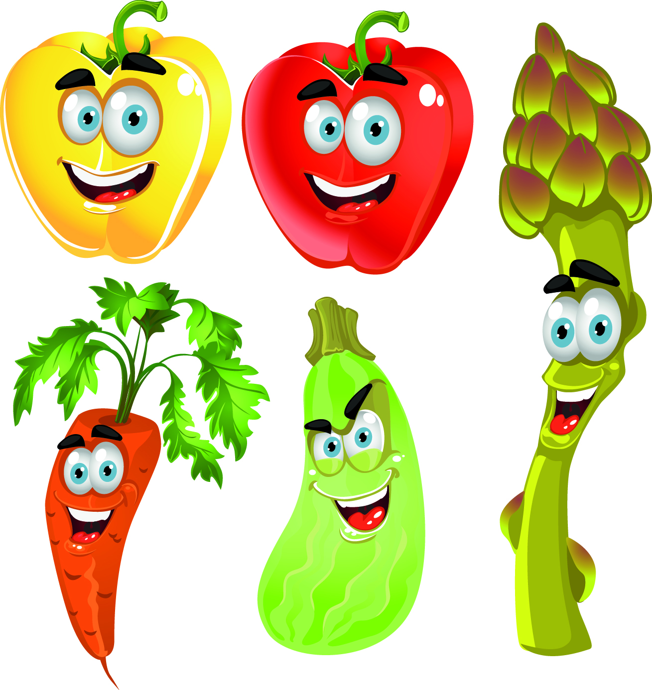 vegetable cartoon image 02 vector