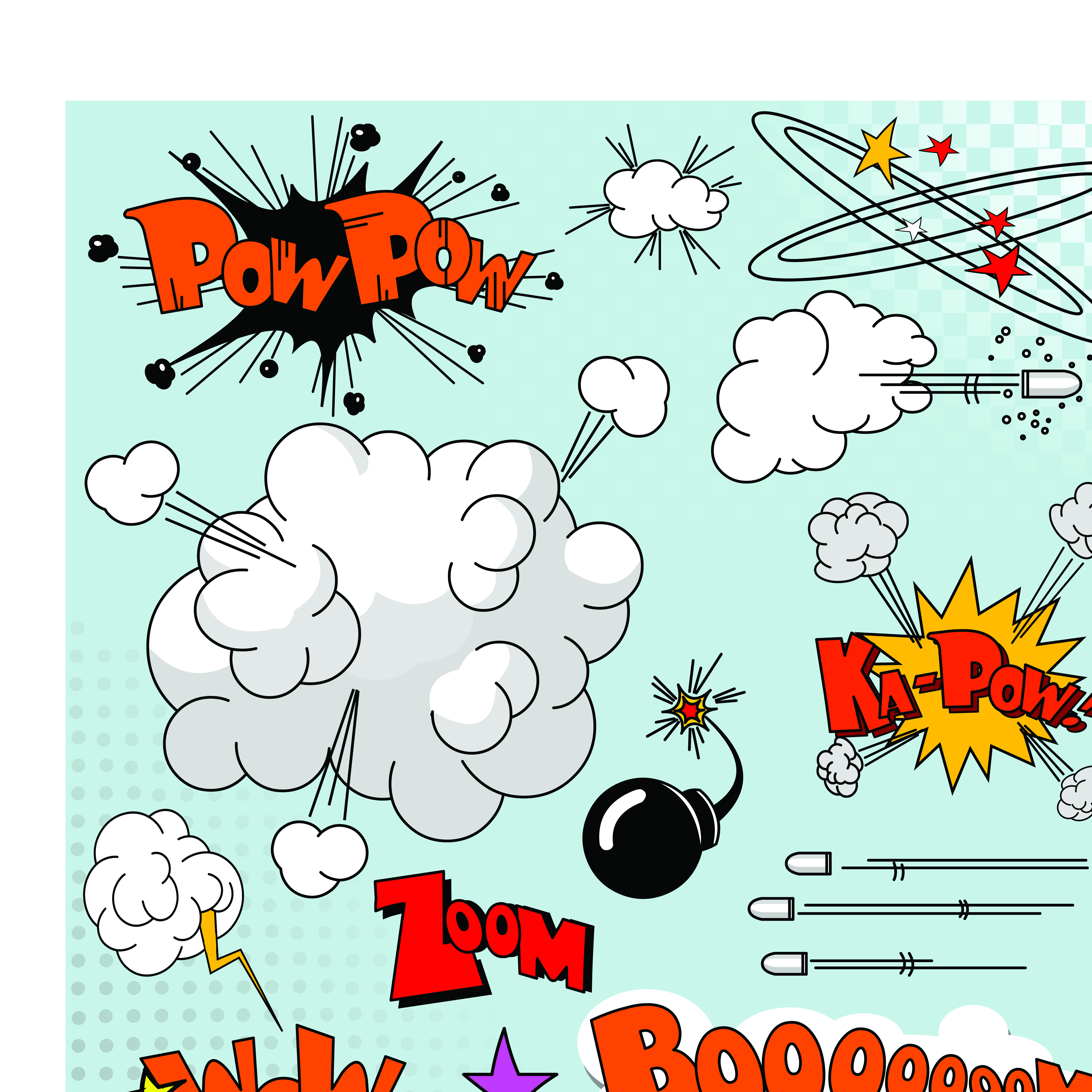 cartoon explosion pattern 01 vector