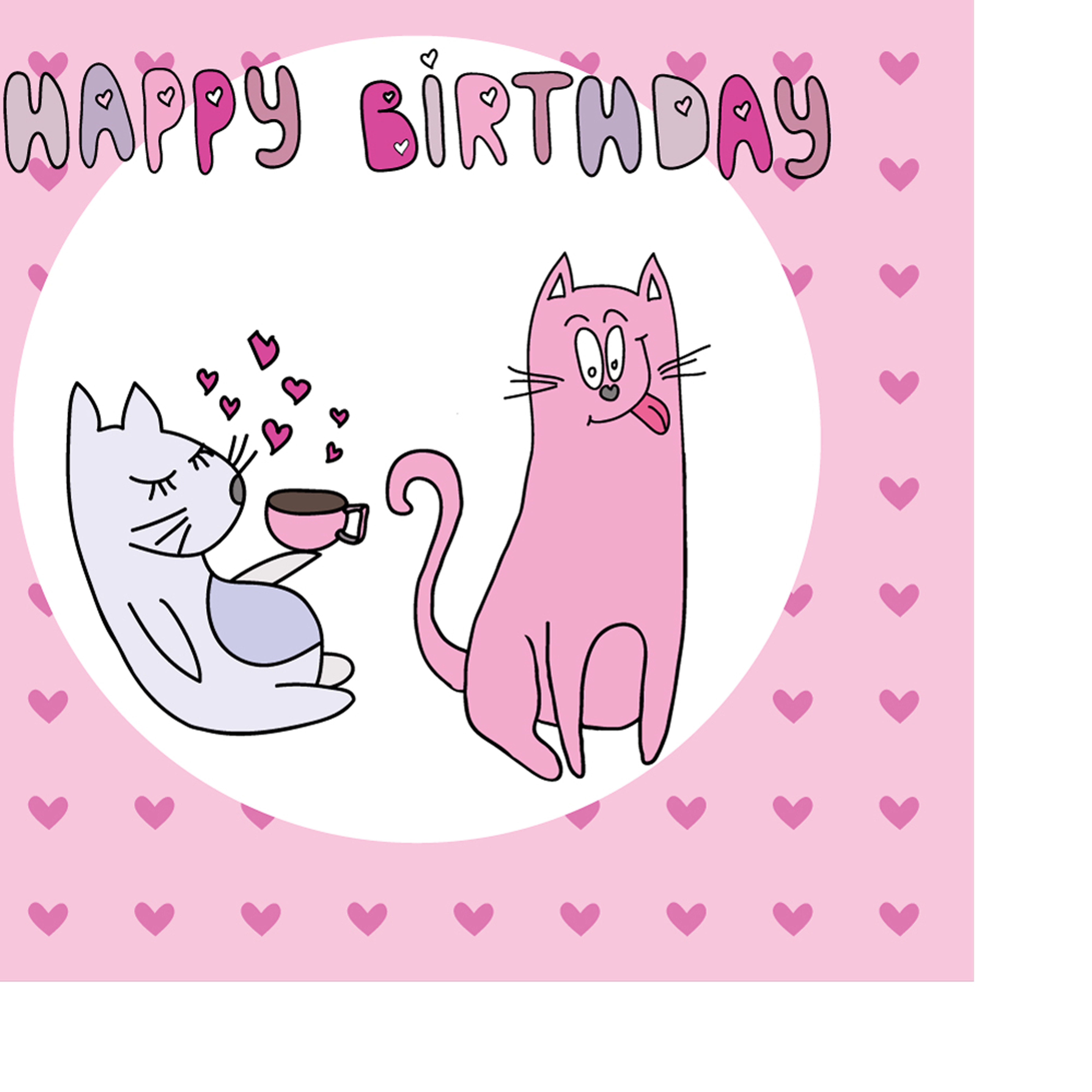 cartoon cat cards 03 vector