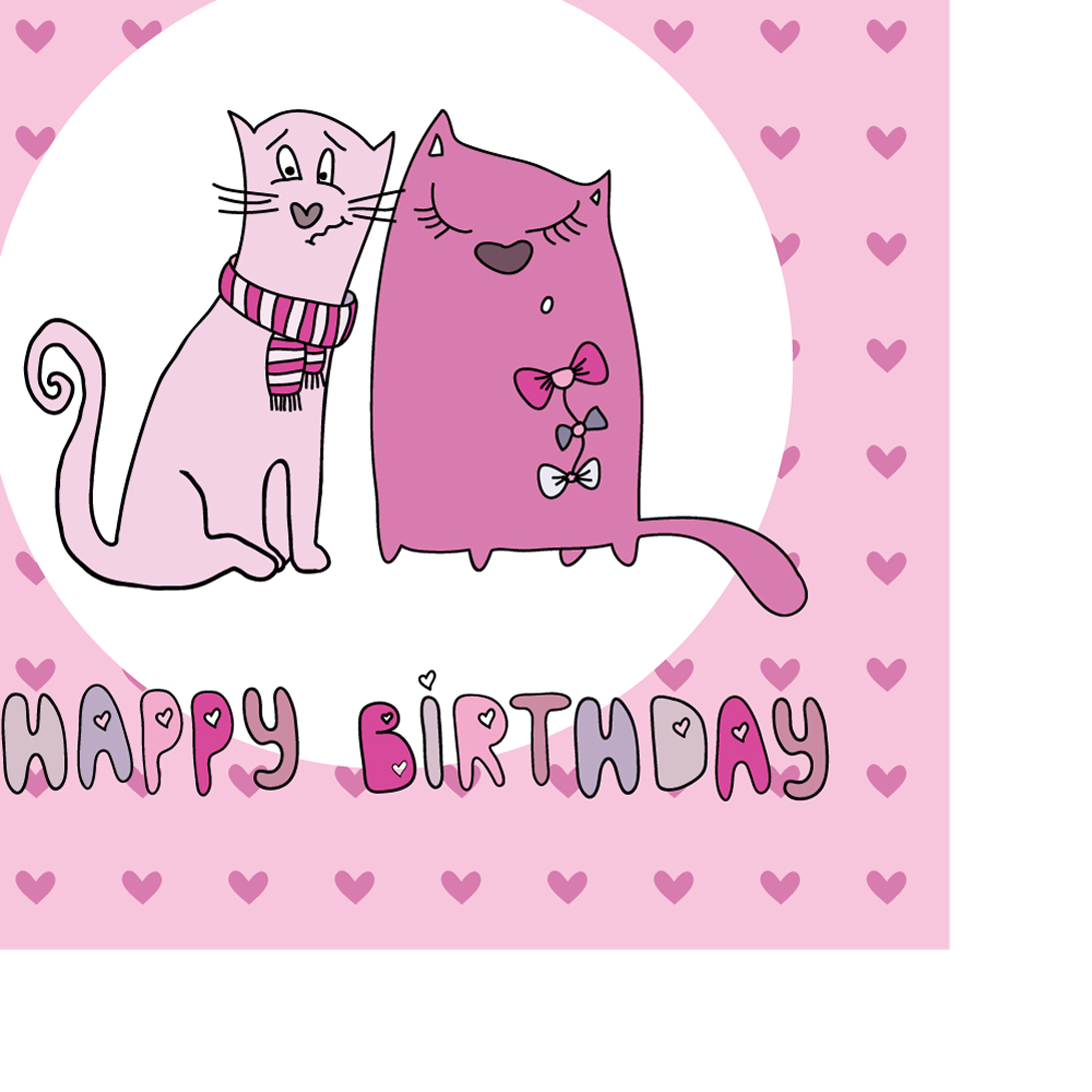 cartoon cat cards 05 vector