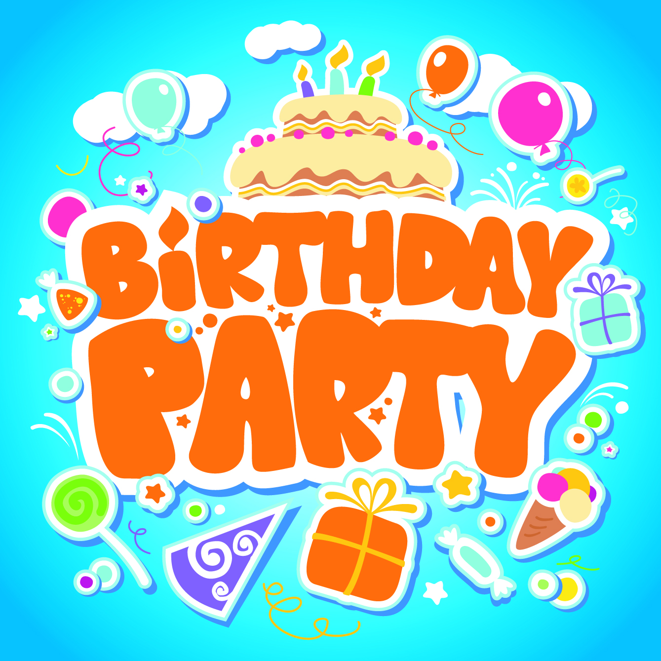 cartoon birthday card 04 vector