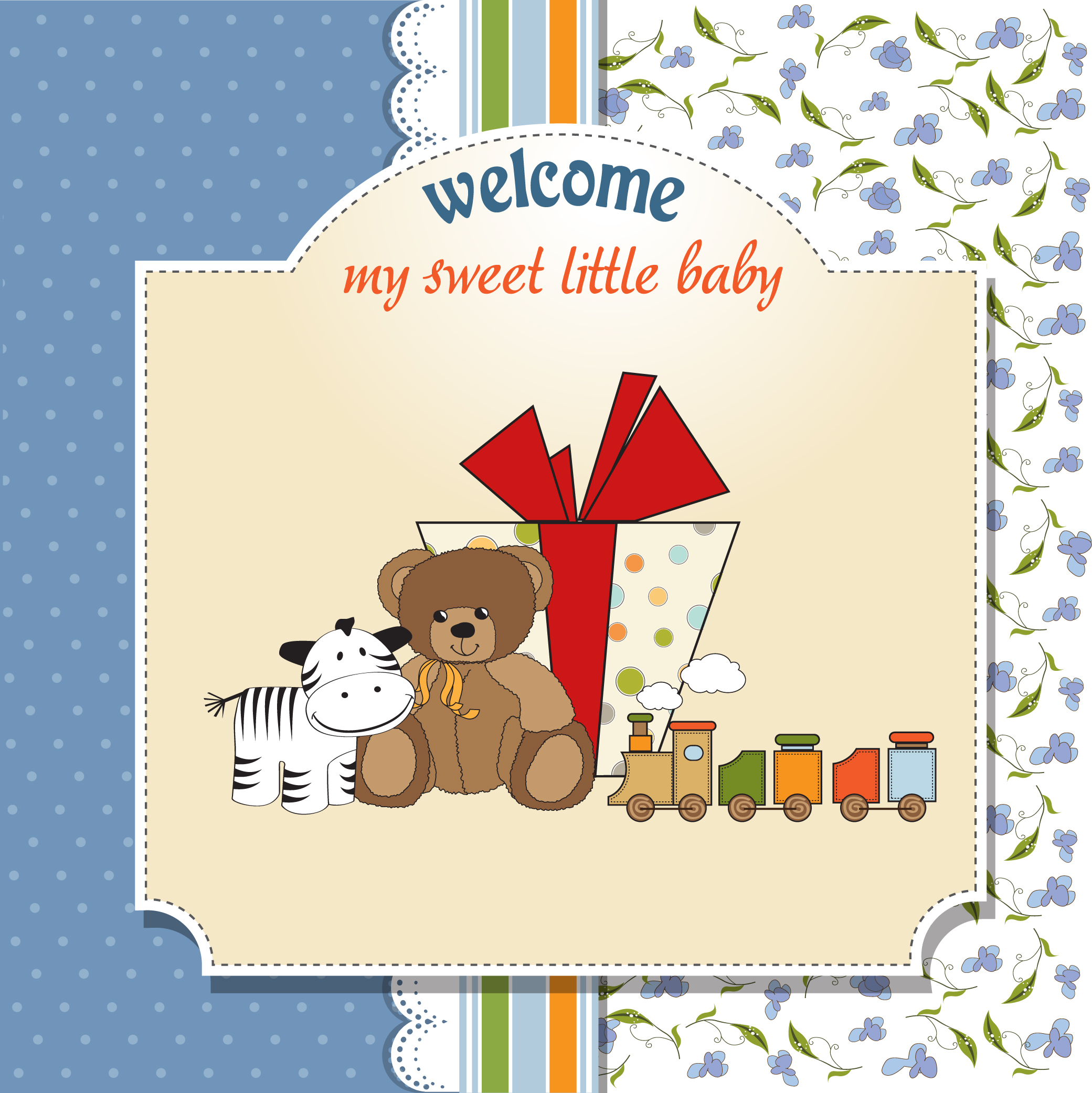 cartoon children card 03 vector