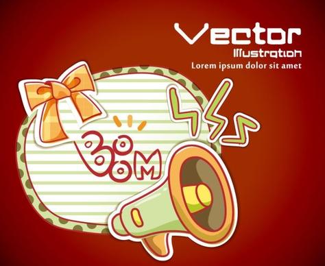 cartoon label background 03 vector