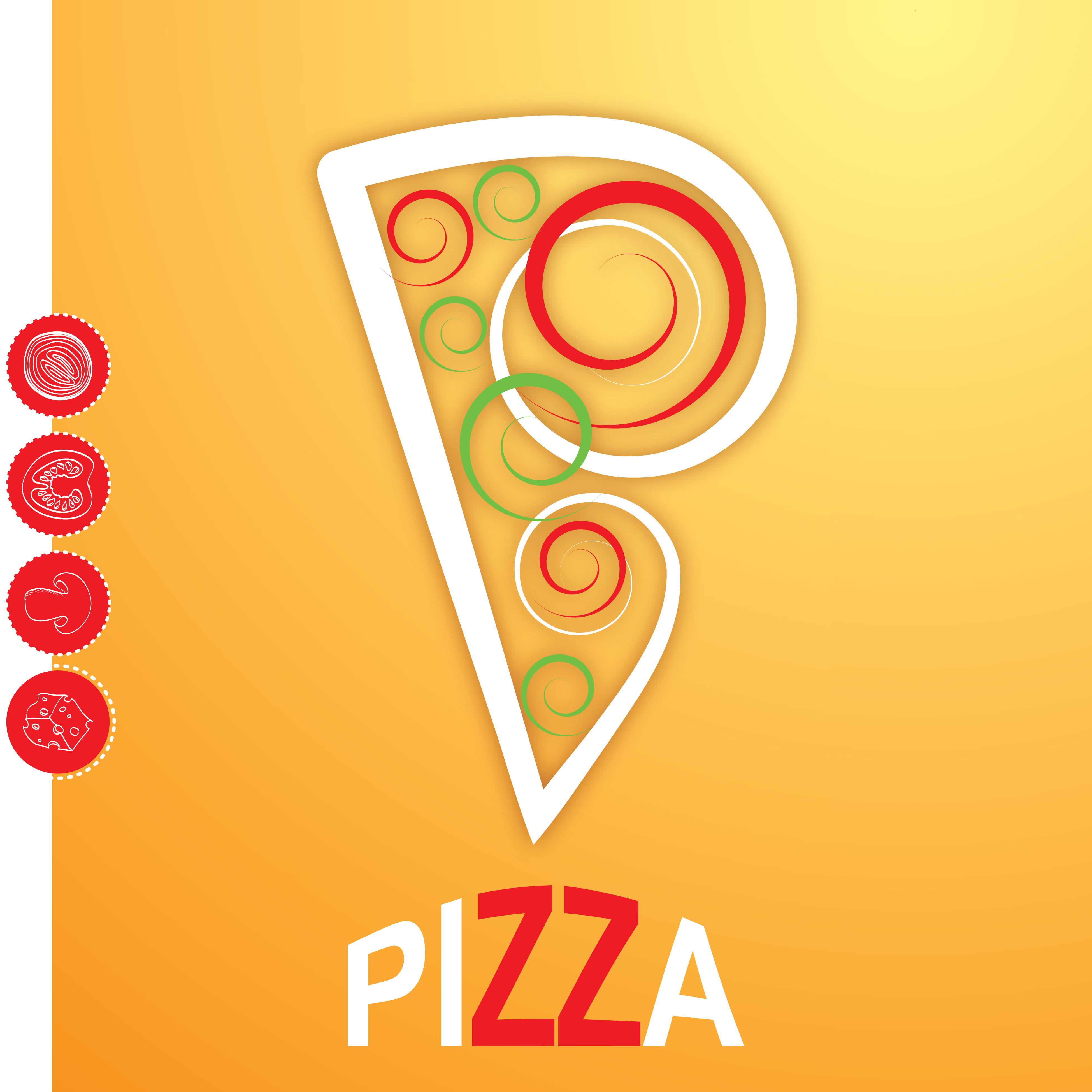 the cartoon pizza03vector