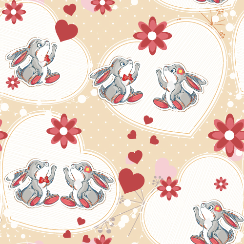 cartoon animal background 01 vector