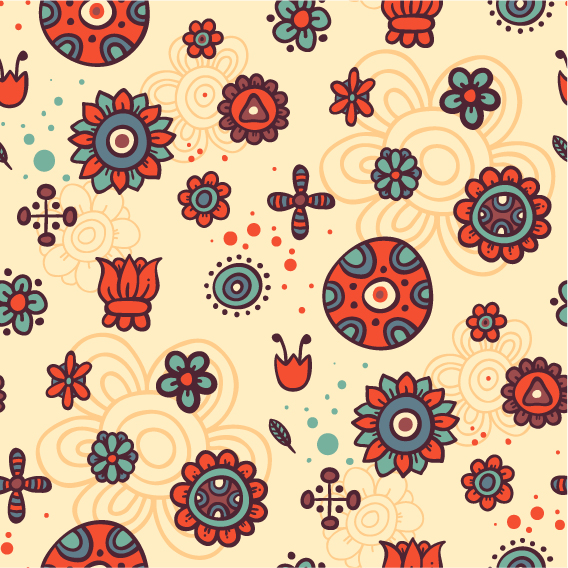 cartoon pattern background 01 vector