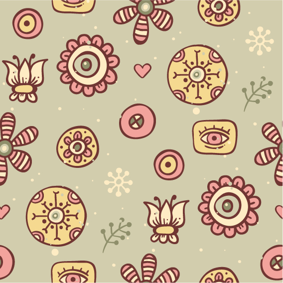 cartoon pattern background 03 vector