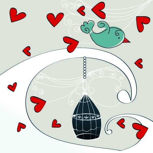 the romantic cartoon handpainted illustrations 04 vector