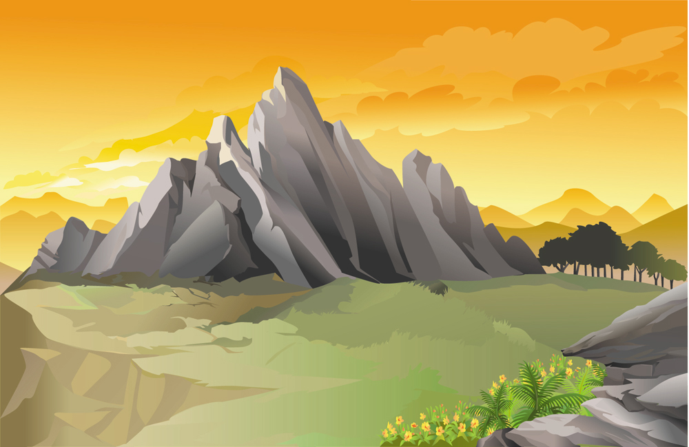 beautiful landscape 01 vector