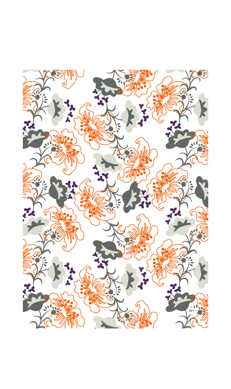 flowers pattern design colorful repeating style textile decoration