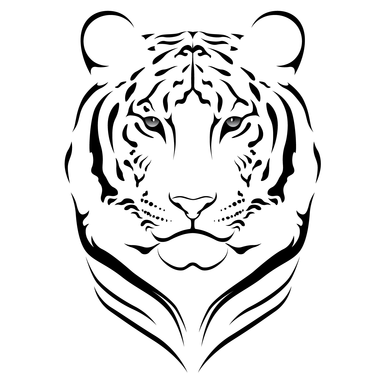 the tiger picture 15 vector