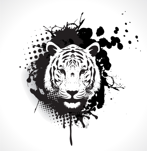 tiger image 04 vector