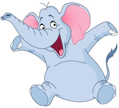 cartoon baby elephant 04 vector