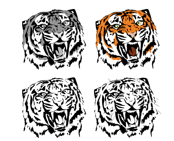 tiger image 05 vector