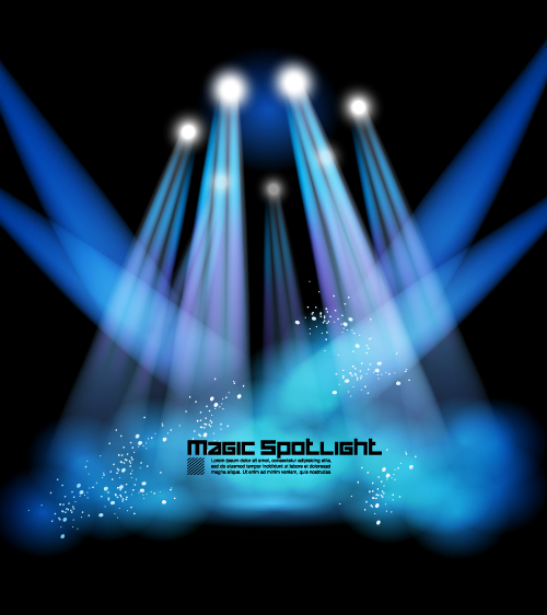 stage lighting effects 02 vector