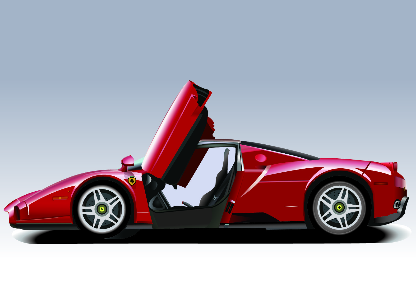 sports car advertising realistic red design