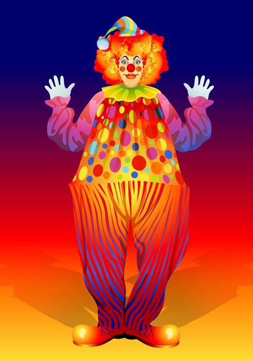 clown illustrator 02 vector