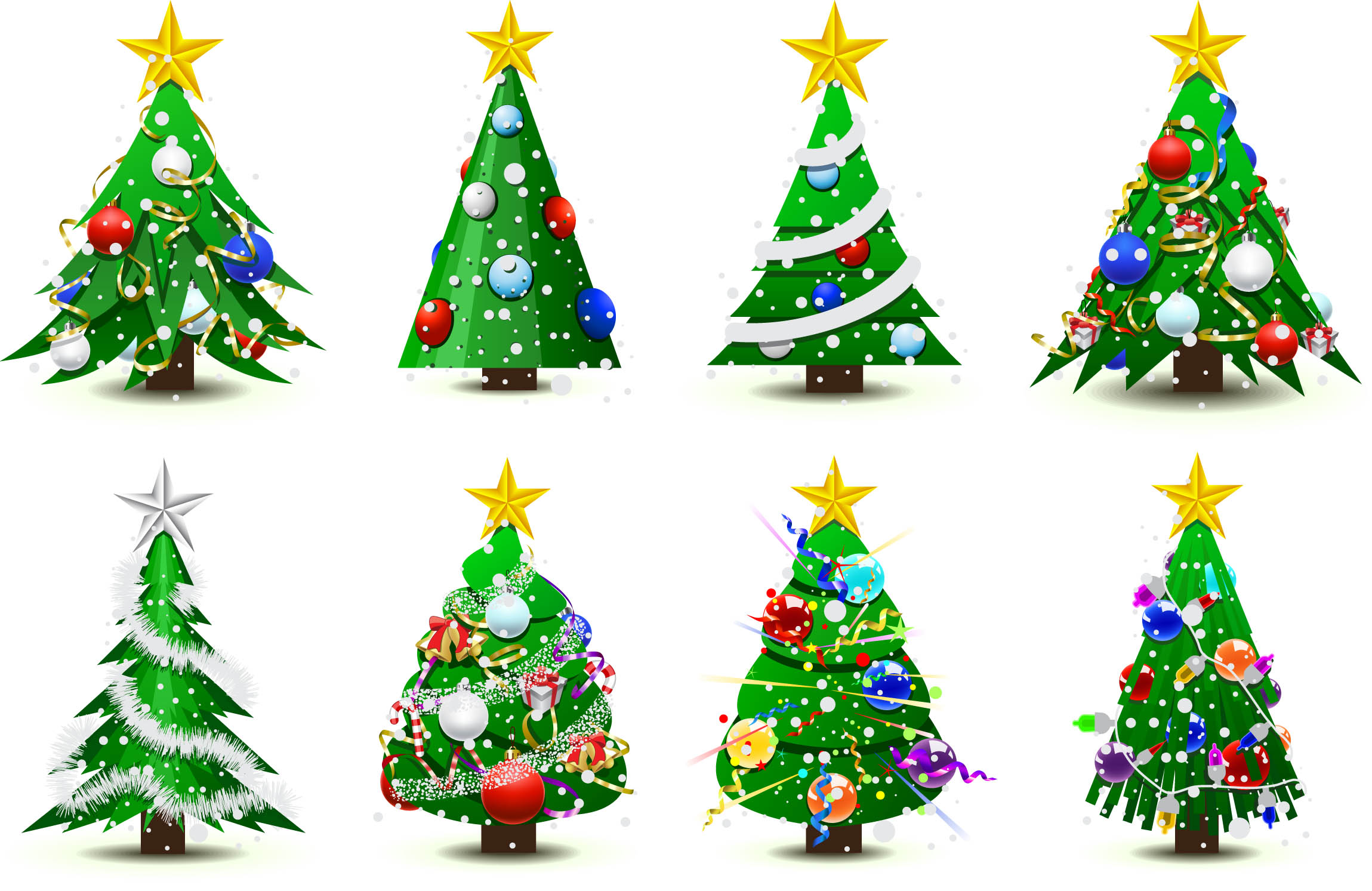 gorgeous christmas tree vector