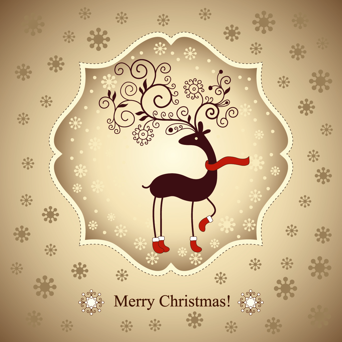 beautiful christmas greeting card 02 vector