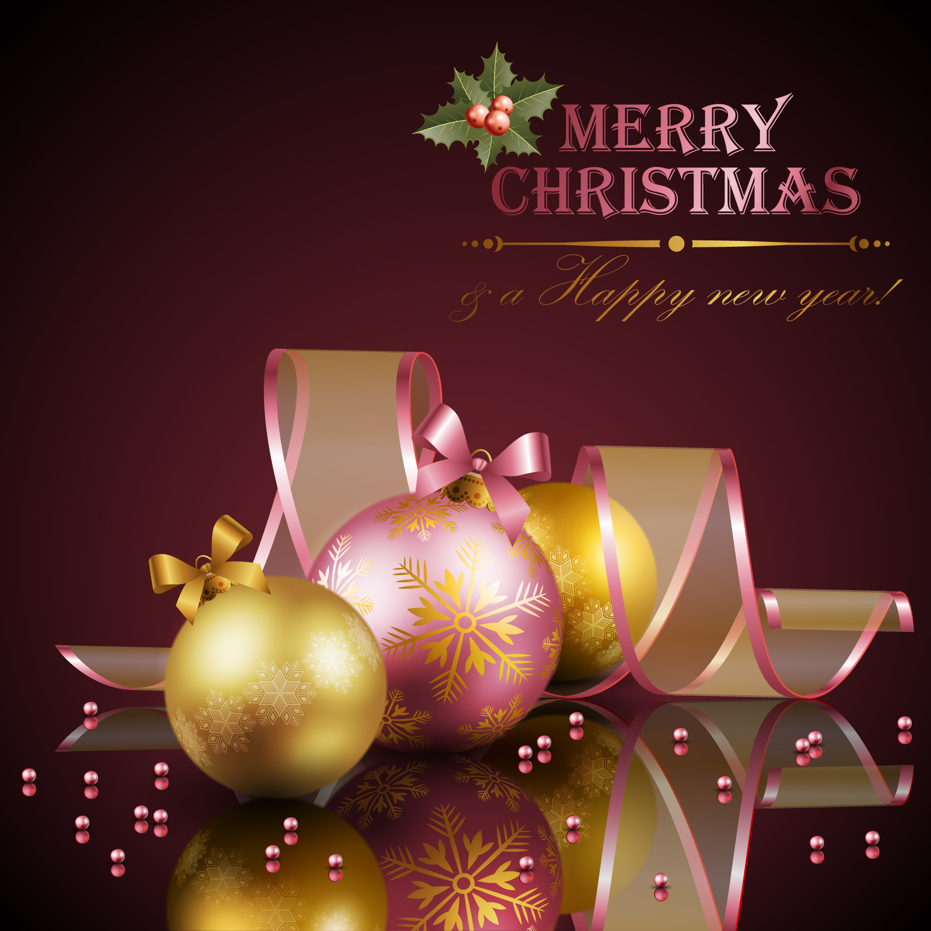 beautiful christmas decoration elements 01 vector