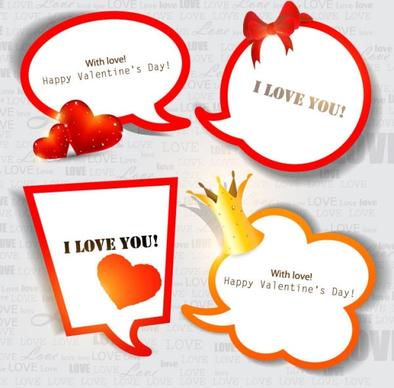 valentine39s day decorative elements 03 vector