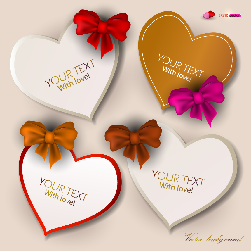 exquisite valentine labels 01 vector