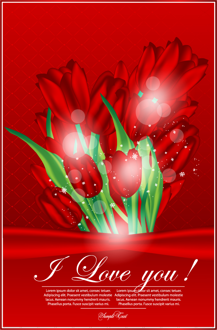 valentine39s day greeting card 01 vector