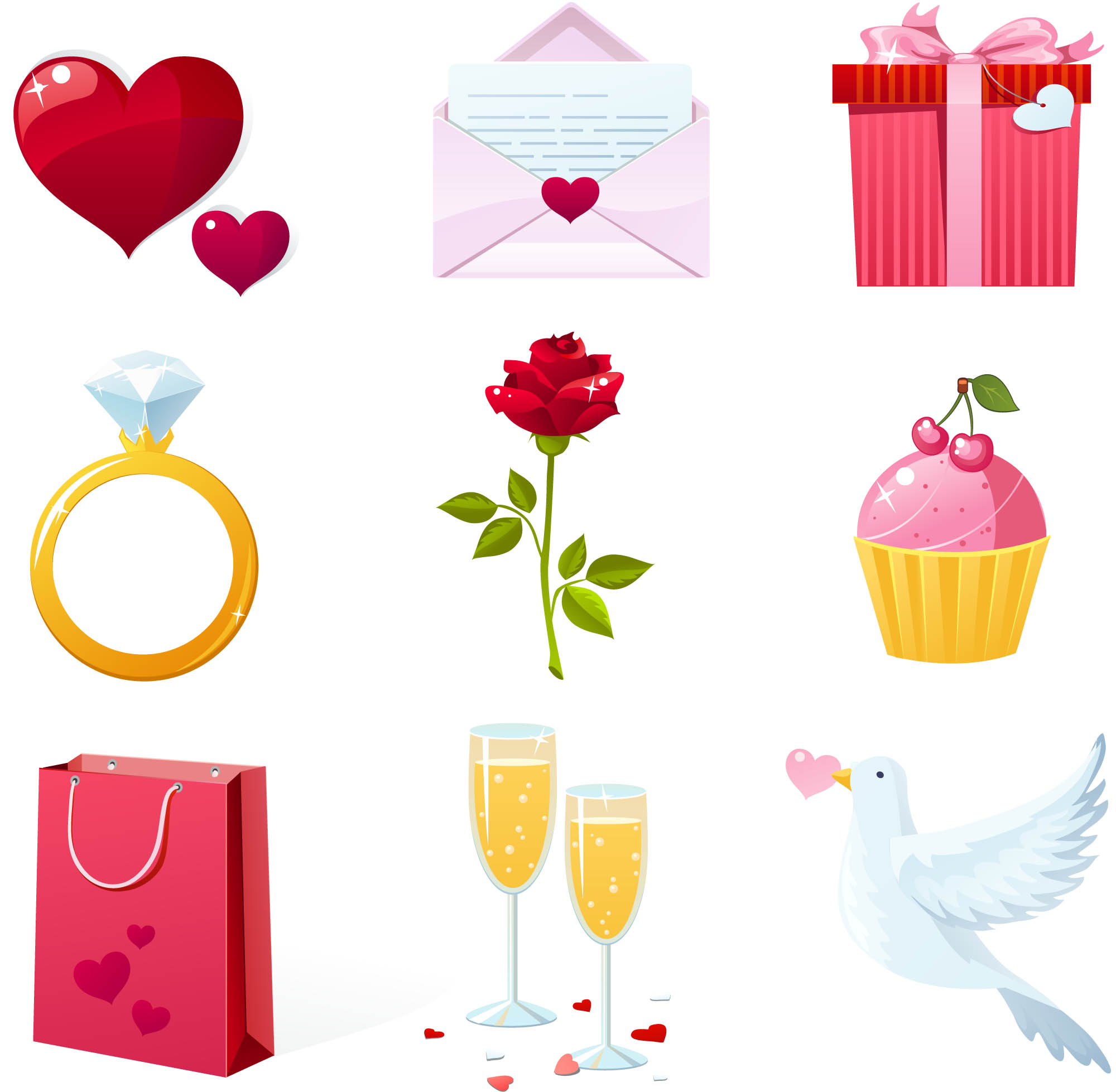 valentine elements vector