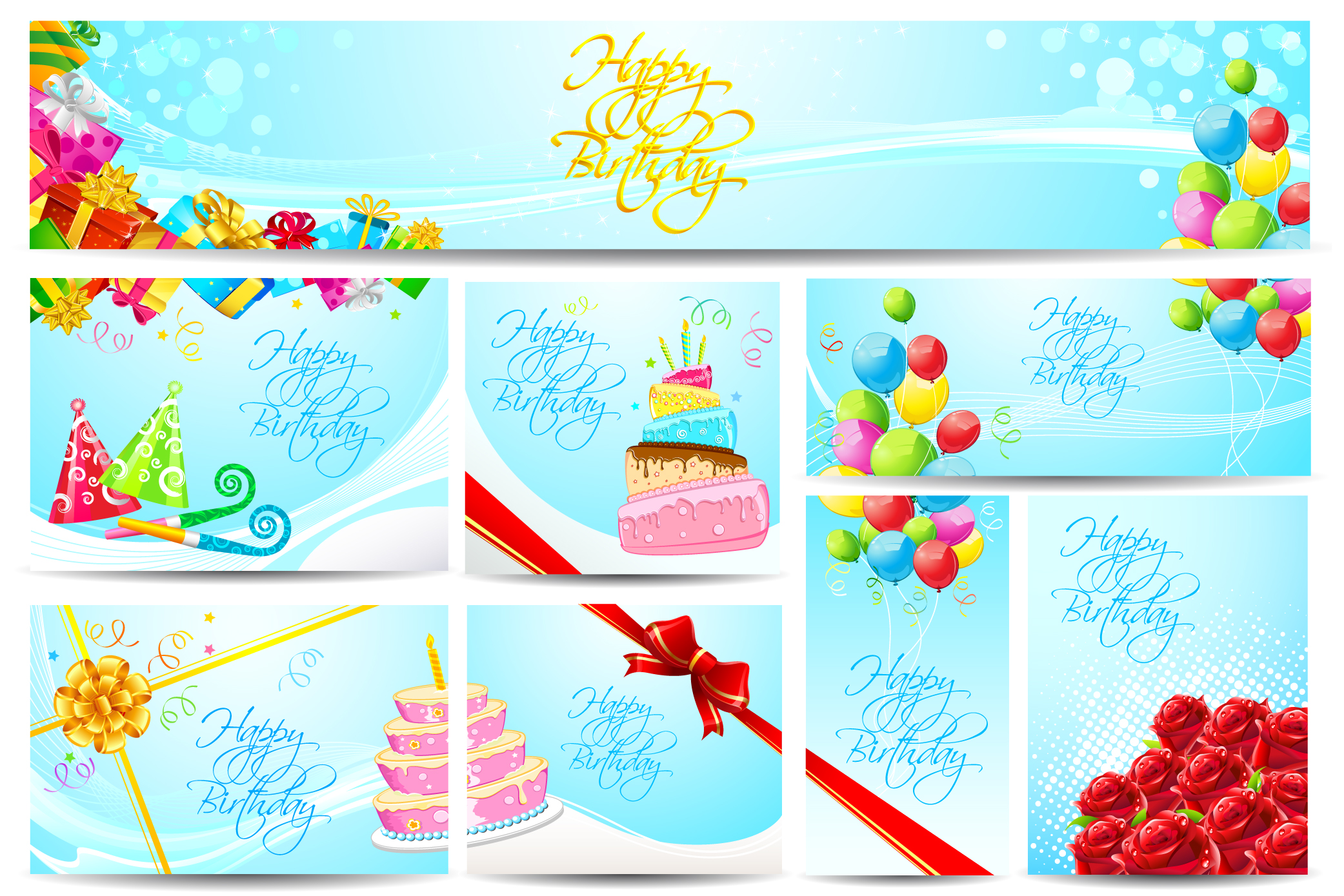 birthday card vector