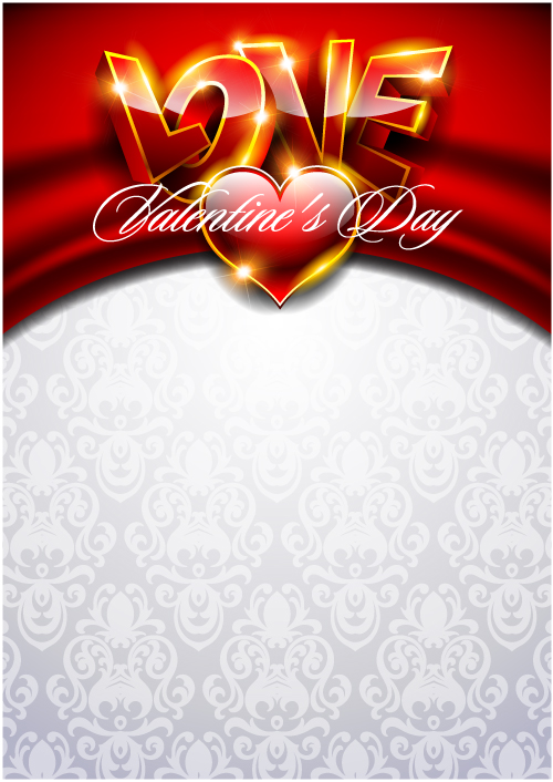 fancy valentine background 03 vector