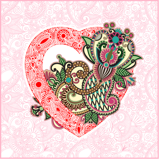 heartshaped valentine39s day card 02 vector