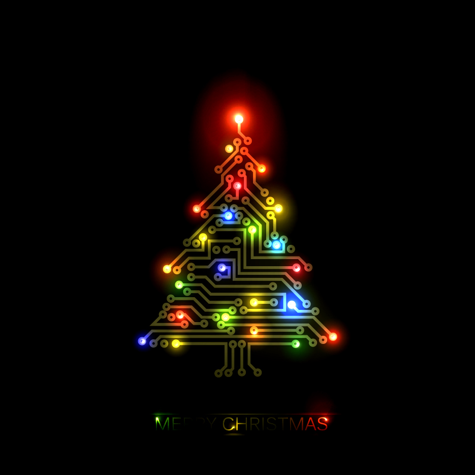 colorful christmas tree 02 vector