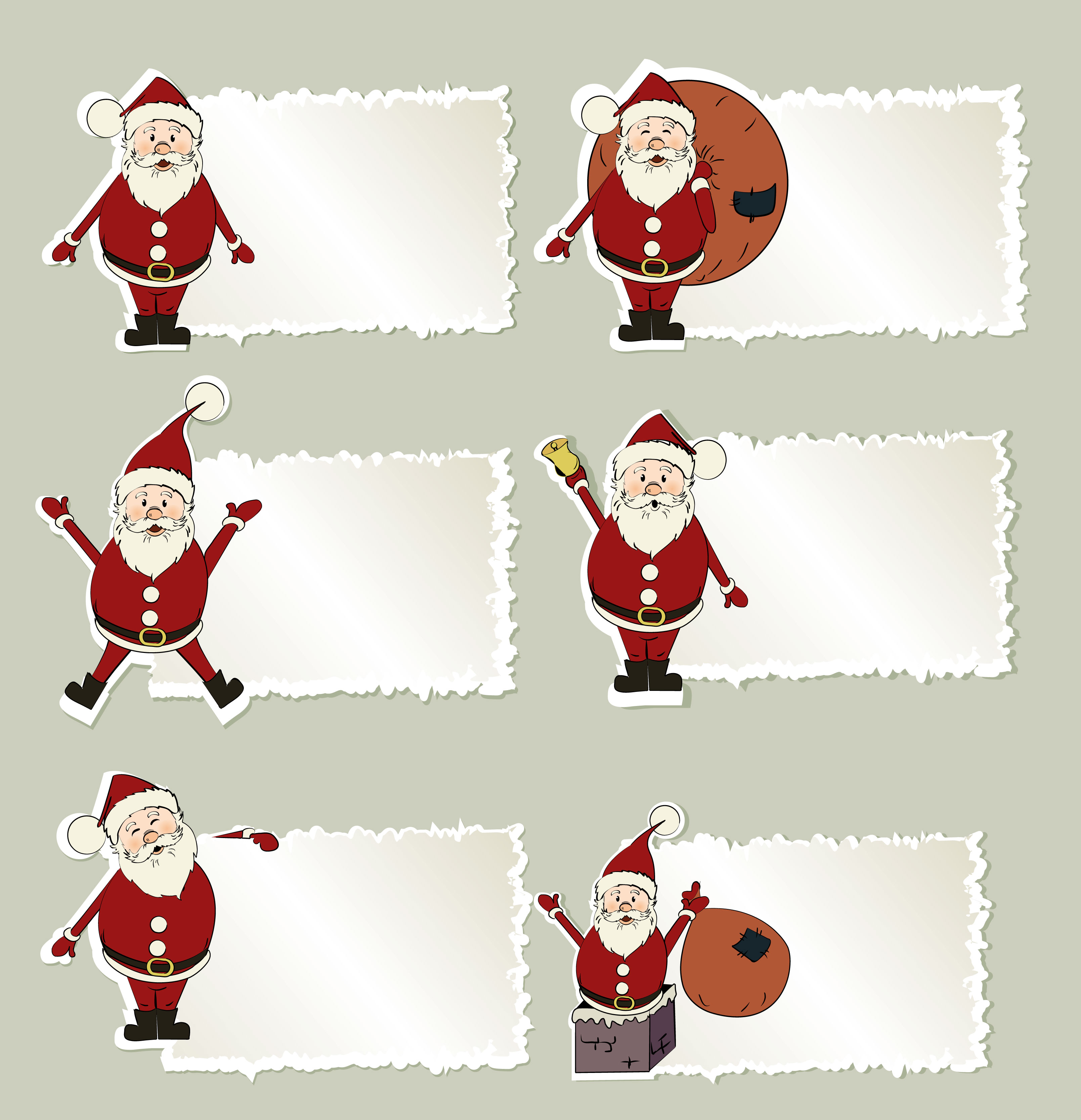 cartoon santa claus tab 01 vector