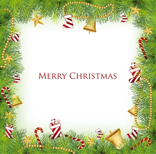 christmas elements border 04 vector