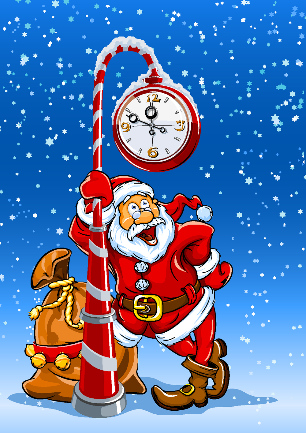 cartoon santa claus 01 vector