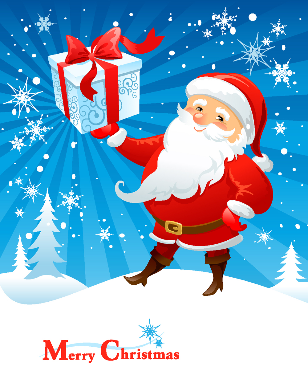 cartoon santa claus 02 vector