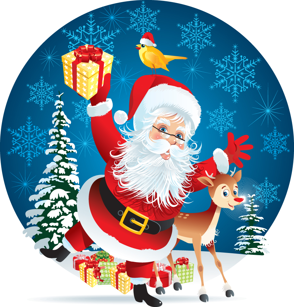 the lovely santa illustrator 01 vector