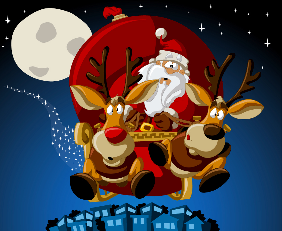 cute santa illustrator 04 vector