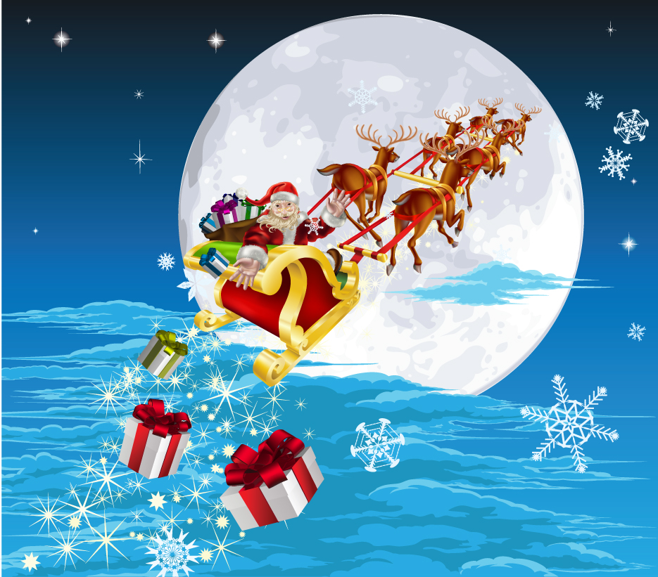 the lovely santa illustrator 05 vector