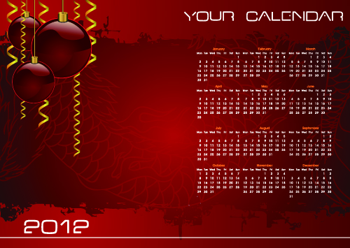 christmas day background calendar 02 vector