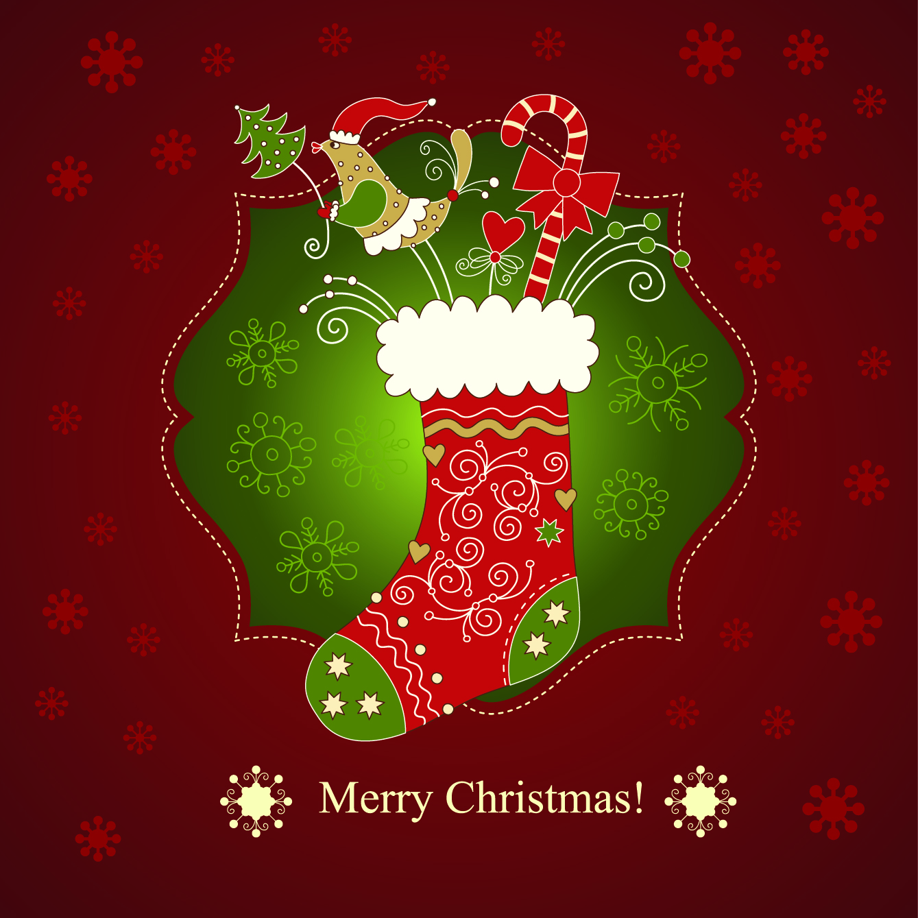 beautiful christmas greeting card 01 vector