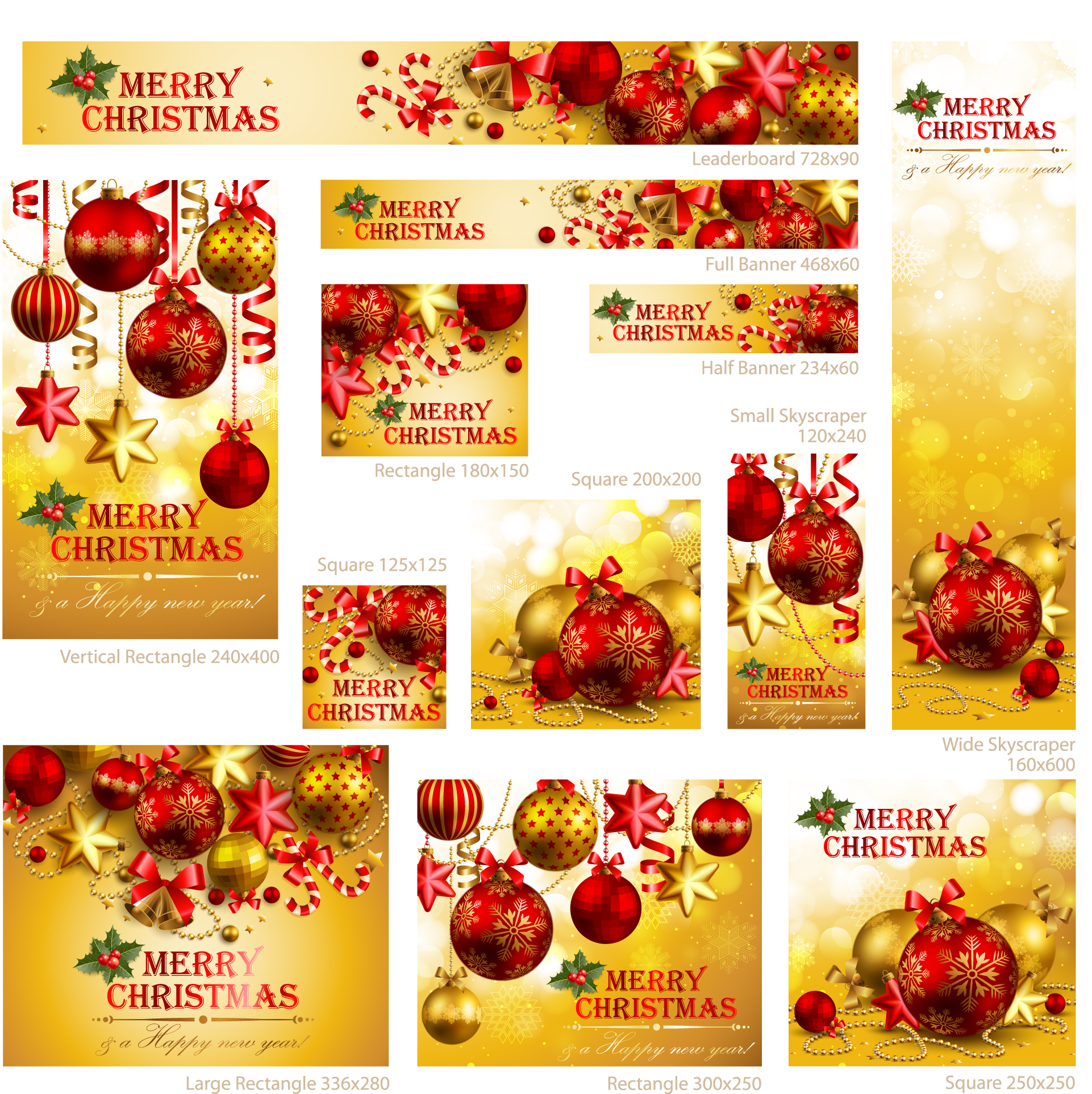 exquisite christmas promotional 01 vector