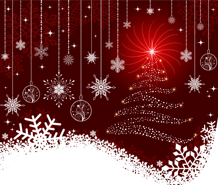 the exquisite christmas ball background 06 vector